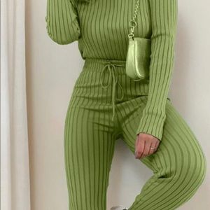 Ribbed sweater like two piece very stretchy and comfy comes in sizes S M L XL